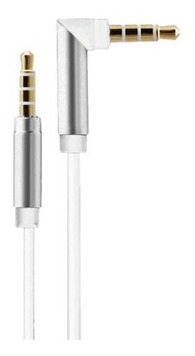 Cable De Audio Auxiliar 3.5mm 90 Grados 1 Metro Reforzado