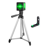 Nível A Laser Verde 2 Linhas Esquadro + Suporte + Tripé