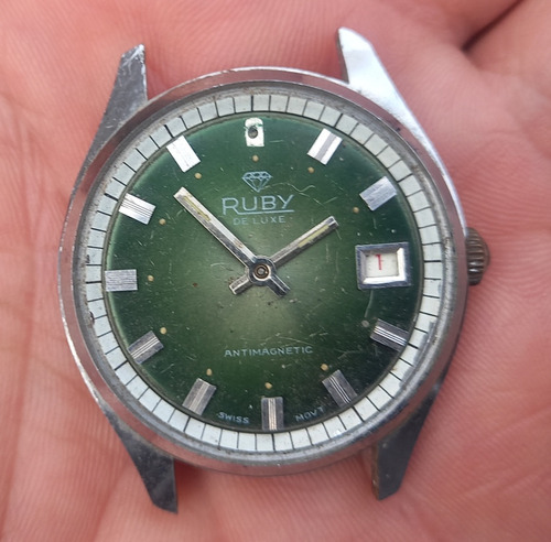 E- Reloj Ruby De Luxe 1 Jewels Swiss Movt - No Funciona