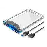 Case Para Hd Externo Transparente Notebook Sata 2.5 Usb 3.0