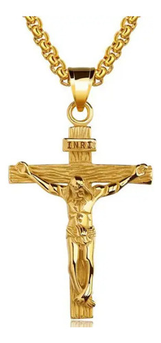 Collar Mujer Cadena Hombre Dije Cruz Metal Mujer Cristo