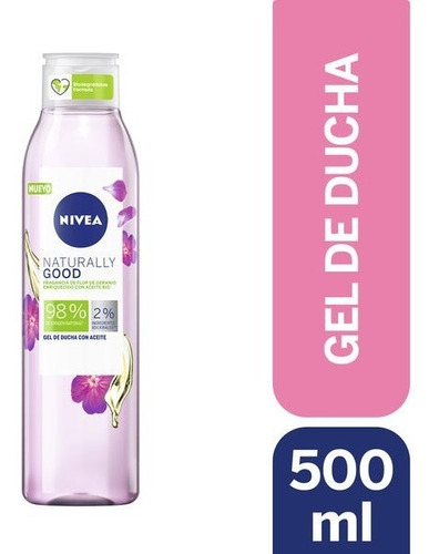 Gel De Ducha Nivea Naturally Good Flor De Geranio 500ml