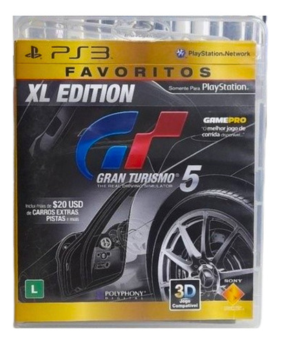 Gran Turismo 5 Xl Edition Favoritos - Midia Fisica Ps3 Usado