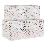 Cajon Caja Almacenamiento Plegable Recamara Dii Gold Dots, 4