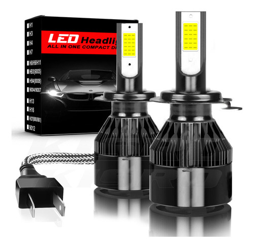 Kit De Faros Led H4 H13 9007 Para Luz Alta Y Baja Jh