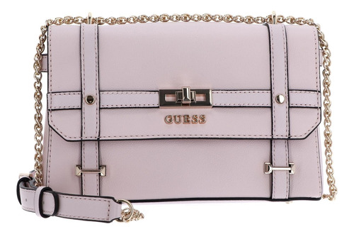 Guess Emilee - Bandolera Convertible Con Solapa, Rosa Claro