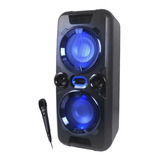 Parlante Bluetooth Equipo De Musica Portatil Bateria Luz + Microfono Winco 240