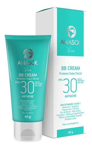 Anasol Viso Oil Bb Cream Fps30 - Protetor Solar Antiacne 60g