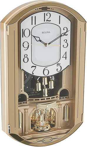 Reloj De Pared Golden Music Strike Chime Dorado