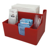 Kit 20 Porta Sachês Guardanapo Açúcar Organizadores Bancada Cor Vermelho