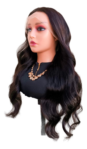 Peruca Front Lace Hd Cabelo Humano, Orelha A Orelha, 65cm