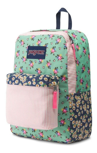 Mochila Jansport High Stakes Ditzy Patchwork Orig Diseño De La Tela Floreada Y Rayas