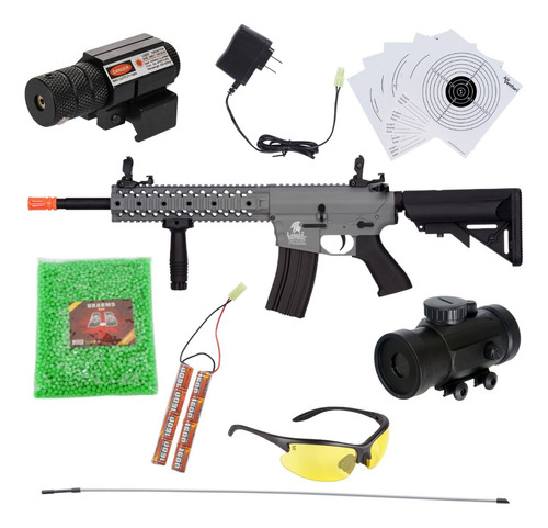 Rifle Aeg Lt Gen2 6mm M4 Evo Airsoft Gris 6mm Kit Xchwsp