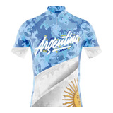 Remera De Ciclismo Manga Rangla Argentina Camuflada No Full