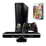 Xbox 360 1 Sensor Kinect 1 Controle 2 Jogos Tudo Original