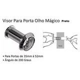 Visor Olho Mágico Preto Em Latão 