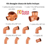 Kit Desagüe Cloacal Para Baño S/ Caños Oferta