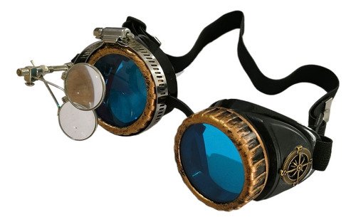 Steampunk Retro Glasses Magnifier Props Goggles