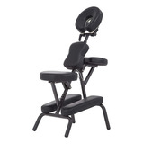 Silla De Masaje Portatil Vinil Premium Shiatsu Negra Vanlig Color Negro