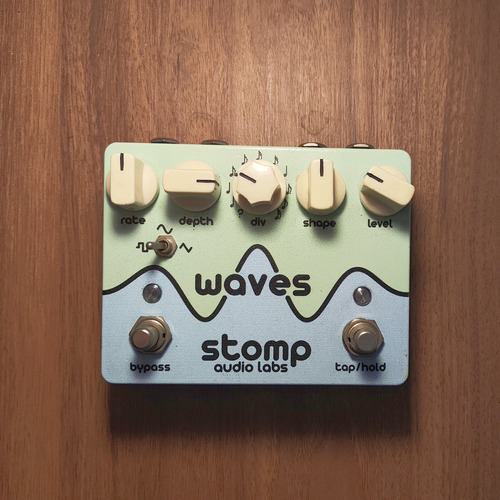 Pedal Tremolo Waves Stomp Audio Labs Stereo Tap Tempo