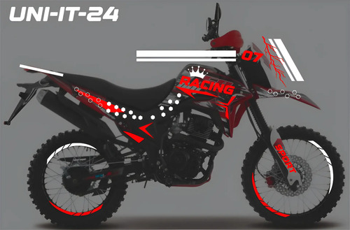 Kit Calcomanias Vinil Reflejante Italika Dm150 Racing