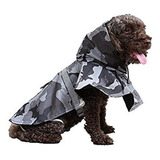 Piloto Impermeable Con Capucha Para Perro Talle L Gris