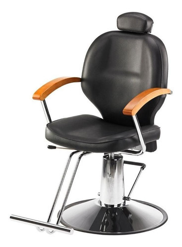 Silla Sillón Hidráulico Giratorio Barbería Estetica Let2201n Color Negro Forma De La Base Cuadrada Tipo De Respaldo Reclinable