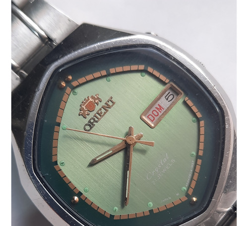 Reloj Orient Automático Vintage Años 70s Verde Impecable