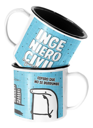 Taza Enlozada Lechera Ingerio Civil Regalo Profesion