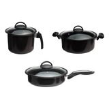 Jogo De Panelas 3 Peças Indução Cooktop Lenha E Gás 