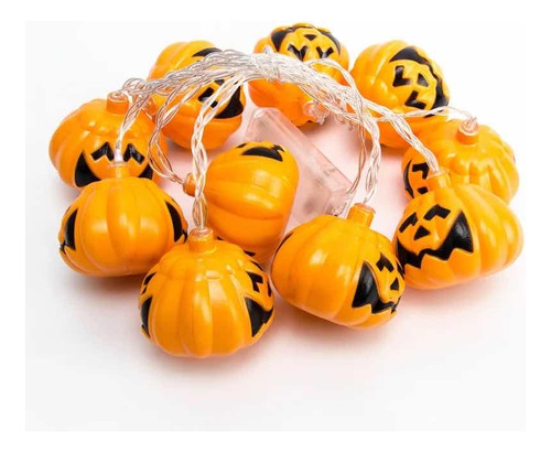 Serie Led Calabaza Kawaii Halloween Día Muertos Decoración