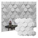 Art3d Textures - Paneles De Pared 3d, Diseño Hexagonal Blanc