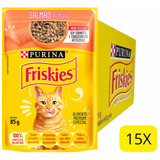 15 Sachês Ração Úmida Friskies Ao Molho 85g Gato Adulto