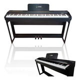 Piano Digital Top 88 Teclas Com Rack Estante Suporte Madeira