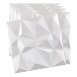 Panel 3d Decorativo 30x30cm Paquete 12pz Pared Blanca Color Blanco