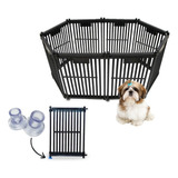 Kit 8 Lados Cercado Filhote Shih Tzu Preto  Premium