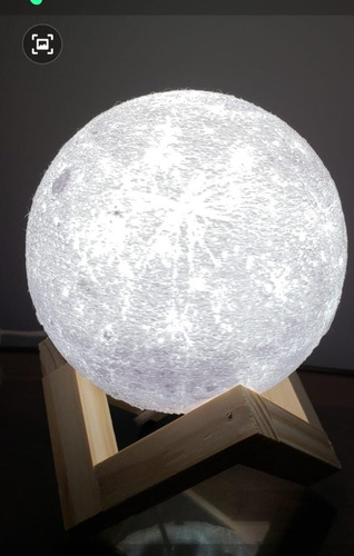 Lampara Velador Luna 3d C/base Led Moonlamp Personalizada!!