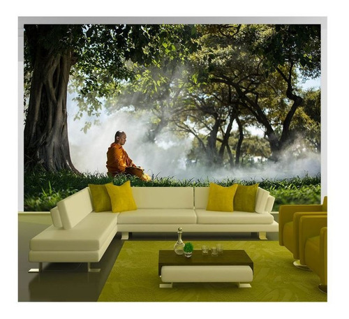 Adesivo De Parede Relax Meditação Árvore 3d M² Rlx62