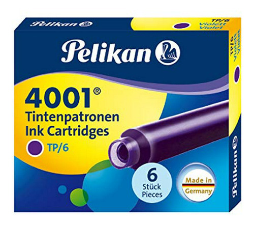 Cartuchos De Tinta Pelikan 4001 Tp / 6 Para Plumas Estilográ