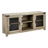 Mueble Para Tv Con Estantes De Madera Color Gris De 58 In.