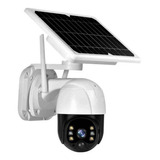 Cámara De Seguridad Solar Ip Wifi Ptz 360° Para Exteriores 