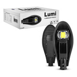 Luminária Poste Público Cob 50w Ip67 110v/220v Bivolt Cor Da Luz Branfo Frio 6500k