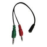 Cable Adaptador De 1 Plug Hembra A 2 Plug Macho 3.5mm Pc 