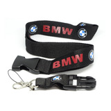 Cuerda Colgante Cuello Llavero Carro Moto Logo Marca Bmw  