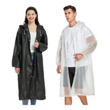 2 Pcs Poncho Impermeable Adultos Eva Portátil Para Lluvia