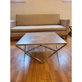 Mesa De Living 79x79 Cm Cm Spl 6 Mm. Cromo