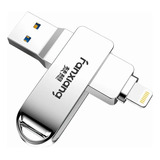 Memoria Usb Flash Para iPhone 256 Gb 2 En 1 Portátiles Plata Color Plateado