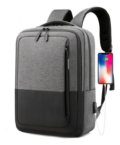 Mochila Phull Porta Notebook Impermeable Con Puerto Usb