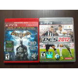 Lote Juegos Ps3 Batman Arkham Asylum + Pes 2012