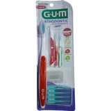 Kit De Ortodoncia Gum Cepillo Proxabrush Cera Y Soft Picks